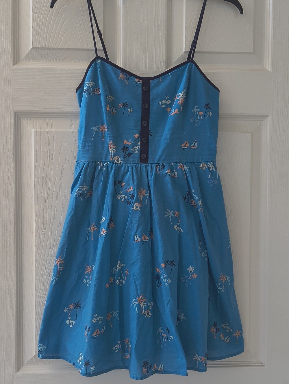 LC Lauren Conrad Blue Cotton Summer Dress | Size 2